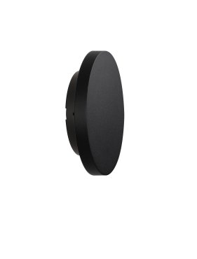 Nova Luce Nitro - buiten wandverlichting - Ø 15 x 3,5 cm - 12W LED incl. - IP65 - zandzwart