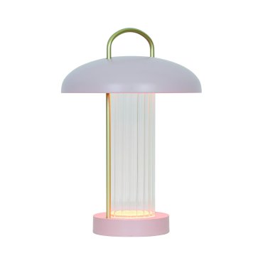 Nordlux Mirano - draagbare tafellamp met oplaadbare batterij - Ø 20 x 29 cm - 3 stappen Moodmaker functie - 3W LED incl. - oudroze