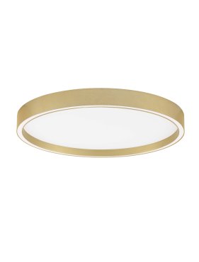 Nova Luce Istos - plafondlamp - Ø 50 x 5 cm - 38W dimbare LED incl. - geborsteld goud