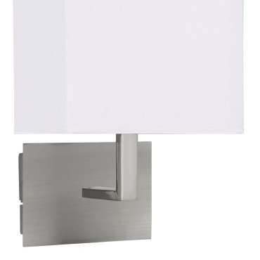 Searchlight Wall - wandverlichting met schakelaar - 20 x 25,5 cm - mat nikkel