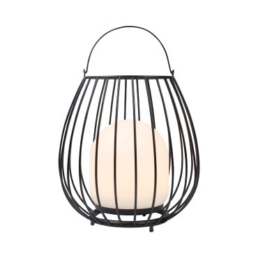 Nordlux Jim To-Go - oplaadbare tafellamp buiten - Ø 28 x 30,3 cm - 3W LED incl. - IP54 - zwart
