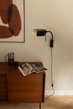 Faro Martinica S - wandverlichting met schakelaar - 47,2 x 8 cm - zwart
