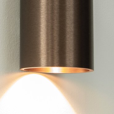 Artdelight Brody - wandlamp - Ø 7,2 x 11 cm - 4W LED incl. - IP54 -  geborsteld brons