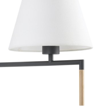 Faro Ron - wandverlichting met schakelaar - 22 x 37,5 x 21 cm - donkergrijs en wit