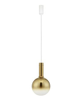 Nova Luce Nostos - hanglamp - Ø 25 x 170 cm - 6W dimbare LED incl. - champagnegoud