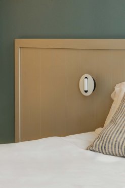 Faro Timit - bedlamp - 5,3 x 11,2 x 3 cm - 4,5W LED incl. - mat wit en gestructureerd zwart