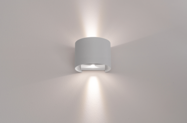 Century Italia Up &amp; Down - wandlamp - 13,5 x 12 x 10 cm - 10W LED incl. - instelbare lichtkleur - IP65 - grijs