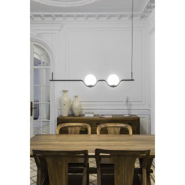 Faro Le Vita - hanglamp - 103 x 8 x 18 cm - 13W LED incl. - mat zwart