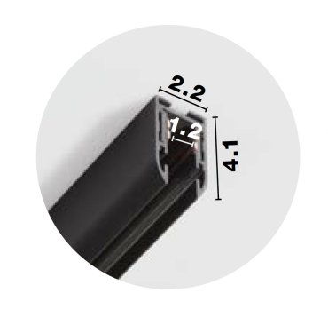 Nova Luce Ultra Slim -  opbouw magnetische rail - 200 cm - zwart