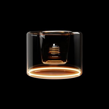 Creative Cables LED lamp Ghost Donut - Ø 12 x 9 cm - E27 - 6W dimbaar - 1900K - gerookt