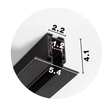 Nova Luce Ultra Slim - trimless inbouw magnetische rail - 100 cm - zwart