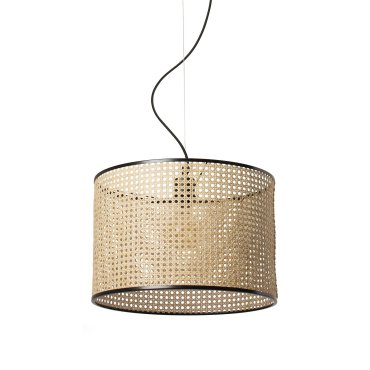 Faro Mambo - hanglamp - Ø 45 x 31 cm - lichtbruin en zwart