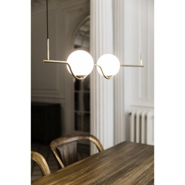 Faro Le Vita - hanglamp - 103 x 8 x 18 cm - 13W LED incl. - glanzend goud