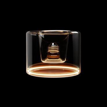 Creative Cables LED lamp Ghost Donut - Ø 12 x 9 cm - E27 - 6W dimbaar - 2200K - transparant