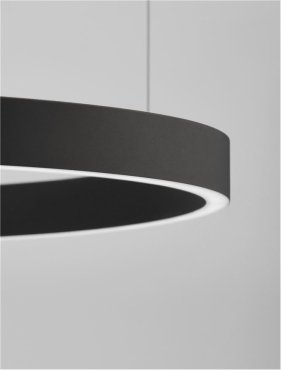Nova Luce Sting - hanglamp - Ø 80 x 150 cm - 50W dimbare LED incl. - zwart