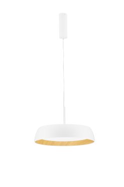 Nova Luce Sigi - hanglamp - Ø 45 x 180 cm - 40W dimbare LED incl. - zandwit en hout