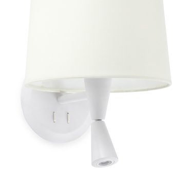 Faro Conga - wandverlichting - 21,5 x 19 x 17,3 cm - 3W LED incl. - mat wit