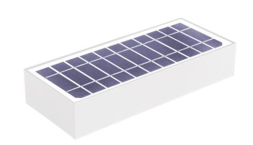 Century Italia Domino - buiten wandlamp op zonne-energie met sensor - 9,7 x 4,3 x 23 cm - 6W LED incl. - IP65 - wit