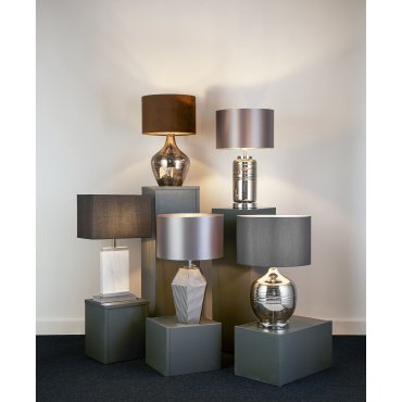 Searchlight - tafellamp - Ø 31 x 54 cm - grijs