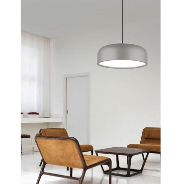 Nova Luce Perleto - hanglamp - Ø 48 x 133 cm - grijs