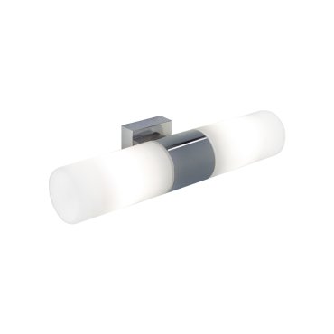 Nordlux Tangens - wandverlichting - 31 x 6 cm - IP44 - chroom en opaal wit