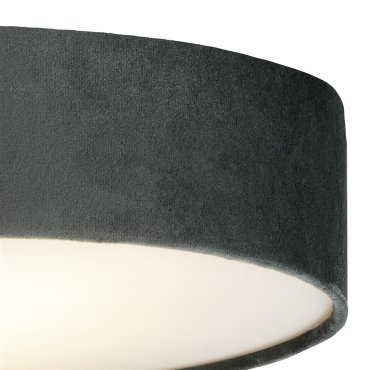Searchlight Drum - plafondlamp - Ø 38 x 10 cm - grijs