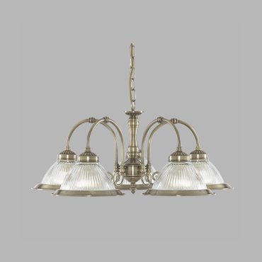 Searchlight American Diner - hanglamp - Ø 62 x 82 cm - antiek messing