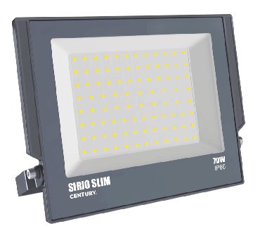 Century Italia Sirio Slim - verstraler - 27 x 2,9 x 23 cm - 70W LED incl. - IP66 - grijs