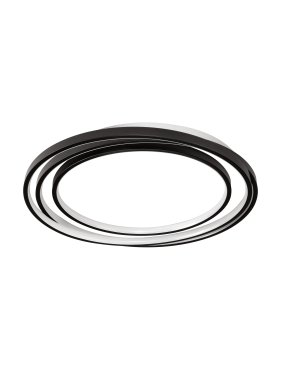 Nova Luce Arbor - plafondlamp - 54 x 50 x 8 cm - 33W dimbare LED incl. - mat zwart