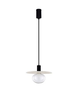 Nova Luce Vrahos - hanglamp - Ø 29,5 x 160 cm - beige terrazzo