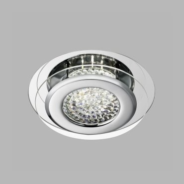 Searchlight Vesta - plafondverlichting - Ø 28 x 8 cm - 12W dimbare LED incl. - chroom