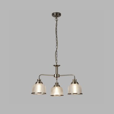Searchlight Bistro II - hanglamp - Ø 56 x 88 cm - antiek messing