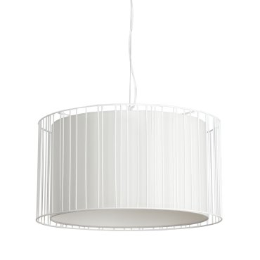 Faro Linda - hanglamp - Ø 50 x 27 cm - mat wit