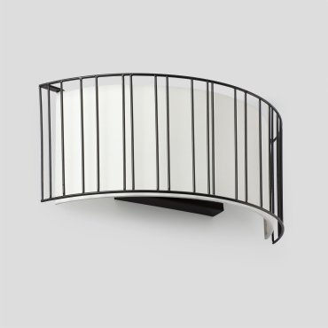 Faro Linda - wandverlichting - 38 x 15 x 16 cm - zwart en wit