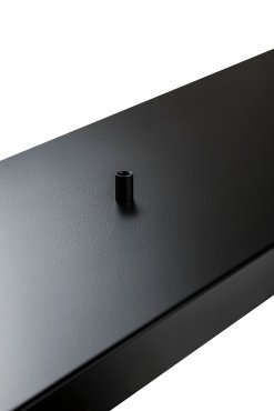 Perluci - plafondplaat voor 5 lichtpunten - 140 x 25 x 2,5 cm - zwart
