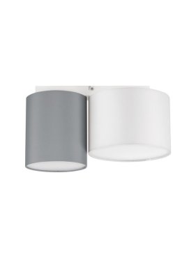 Nova Luce - Bryson - plafondlamp - 35 x 20 x 17 cm - wit en grijs