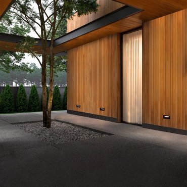 Nova Luce Vivion - inbouw wandverlichting - 10 x 5 x 6,5 cm - 1W LED incl. - IP54 - zandzwart