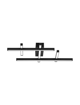Nova Luce Pace - plafondlamp - 58 x 8 x 41 cm - 42W dimbare LED incl. - zandzwart