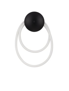 Nova Luce Ilane - wandlamp - Ø 32 x 50 cm - 17W LED incl. - zandzwart en wit