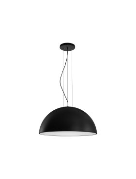 Nova Luce Tholos - hanglamp - Ø 70 x 240 cm - zandzwart en mat wit