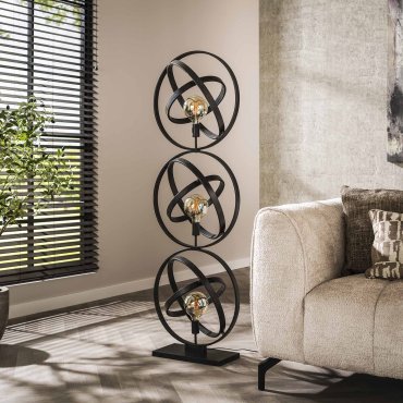 Vico Galaxy - vloerlamp - 155 cm - zwart