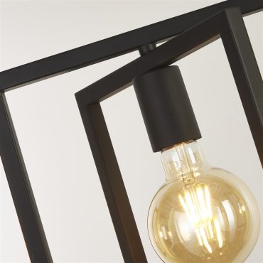 Searchlight Plaza - hanglamp - 114 x 150 cm - mat zwart