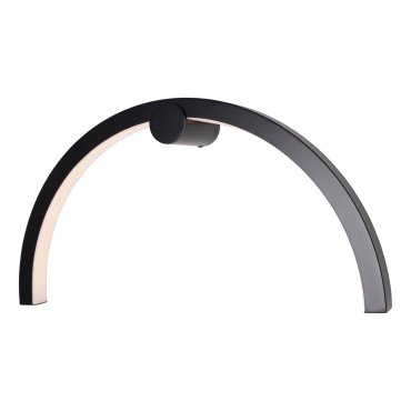 Maxlight Trio Arc - opbouw wandlamp - 60 x 11 x 30 cm - 16W LED incl. - IP44 - zwart
