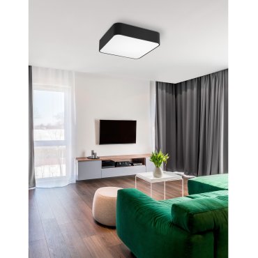 Nova Luce Ragu - plafondverlichting - 36 x 36 x 10 cm - zwart