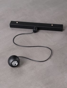 Nova Luce Ultra Slim - rail hanglamp - 19,5 x 3,4 cm - 12W LED incl. - warm witte lichtkleur - zwart