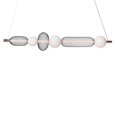 Maxlight Bora - hanglamp - 130 x 133 cm - 29W LED incl. - zwart en goud