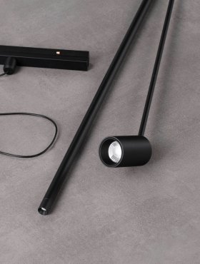 Nova Luce Planet 24V - hanglamp - Ø 1,5 x 150 cm - 5W LED incl. - zwart