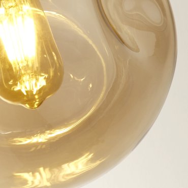 Searchlight Punch - hanglamp - 146,5 x 120 cm - zwart en champagne