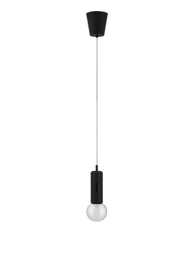 Nova Luce Chronos - hanglamp - Ø 13 x 300 cm - 11W dimbare LED incl. - zwart