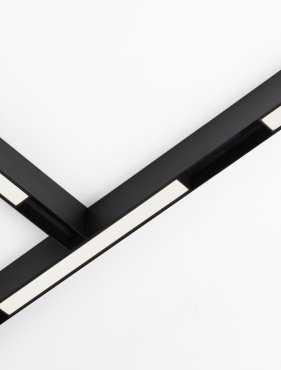 Nova Luce Buxton L - armatuur voor magnetisch railsysteem - 27,4 x 3,4 x 11,6 cm - 15W dimbare LED incl. - kantelbaar - zandzwart